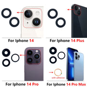 1 Set Back Camera Lens Glass For iPhone Xs 11 12 13 mini 14 15 Plus Pro Max Rear Camera Repairing Parts With 3m Glue & Tools