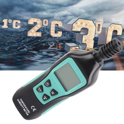 Digital Hygrometer, Digital Thermometer Hygrometer Mini Temperature Meter LCD Display With Backlight Data Hold