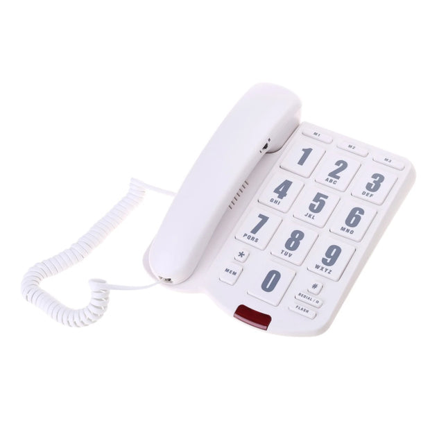 1pc Big Button Landline Phone Desktop Telephone Loud Ringtone Fixed Home Phone for Elderly and Visually Impaired PK3000