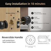 Viladepot Smart Lock Fingerprint Door Lock TYPE-C Interface App Control Passcode Unlock Electronic Touchscreen Keypad Indoor