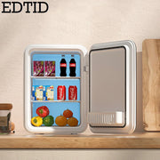 12V Car refrigerator Small Household Refrigeration Cabinet Car Home Dual-use Freezer Cosmetics refrigeration Box Mini Fridge 10L