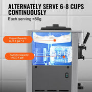 Sihao Soft Ice Cream Machine Commercial Soft Ice Cream Maker Machine Ice Cream Machine for Restaurants Bars Cafes Bakeries