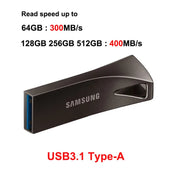 Samsung USB Flash Drive 64GB 128GB 256GB USB 3.1 Mini Pen Drive Memory Stick Storage Device U Disk Read speed up to 400MB/s