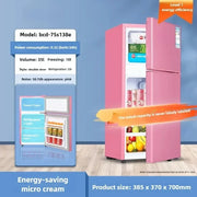Household Small Refrigerator with Deep Freezers Rental Room Double Door Fridge Freezer First Level Energy Saving Refrigerator Z