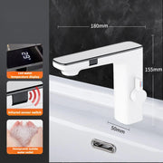 Smart Sensor LED Faucet Bathroom Basin Infrared Faucet Kitchen Sink Mixer Tap Hot and Cold Vanity Touchless Tap Digital Display
