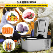 SucceBuy 9L 15L Car Refrigerator Portable Compressor Fridge Freezer Cooler 12V/24V DC 110-240V AC RV Travelling Camping Fishing
