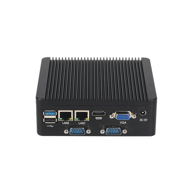BEBEPC 2LAN4COM Mini PC with N2840/J2900 DDR3L RAM SSD Support RS232/485 WiFi with 6xUSB 1xHDMI Compact Computer for Industrial