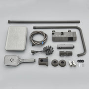Piano Digital Shower Set Intelligent Brass Bathroom Faucets Hot Cold Waterfall Tap Rainfall Gray Shower System chuveiro