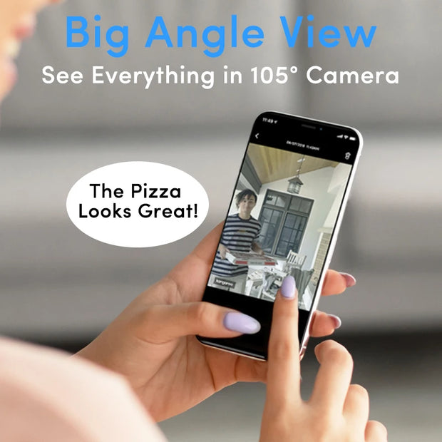 Kangaroo Smart Doorbell Camera with Chime Motion Alert Wi-fi Connection HD Wide Angle Lens Night Vision Alert to APP Security