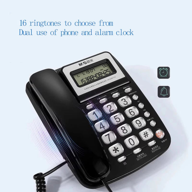 M&G Office Phone Desktop Corded Phone with Display for Home/Hotel/Office,Speakerphone with Music