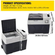 Succebuy 20-55L Portable Refrigerator Car Refrigerator Electric Compressor Cooler with 12/24v DC & 110-240v AC