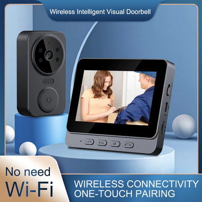 Digital Door Viewer 2.4G WiFi Automatic Sensing Home Digital Viewer IR Night Vision Smart Video Doorbell Camera Two-Way Intercom