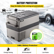 VEVOR 35L/45L/55L Car Fridge Freezer, Portable Compressor Cooler for Vehicles, Travel, Outdoor & Home Use