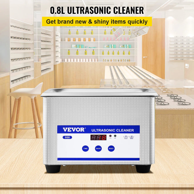 SucceBuy 800ml Ultrasonic Cleaner Portable Washing Machine 35W Mini Dishwasher Lave-Dishes Ultrasound Bath for Home Appliance