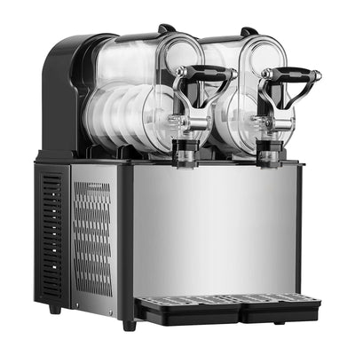 VEVOR Commercial Slushy Machine, 3Lx2 Double Tank Frozen Drink Machine, Stainless Steel Margarita Smoothie Frozen Drink Maker