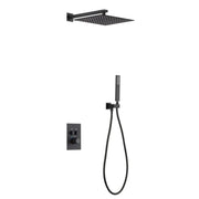 Digital Gunmetal gray white black Rain Shower Head Bathroom Brass Bath wall mounted Shower Set Wall Mounted faucet shower set