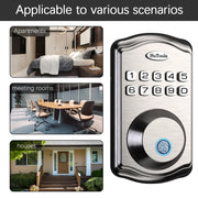 Smart Keypad Door Lock-Fingerprint  Entry Door Lock Deadbolt,  20 Touch Locking And 20 User Codes, Easy To Install And Program