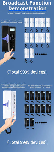 2.4Ghz wireless landline phone wireless intercomfor home office long distance intercom, multi-room, secure and clear calls