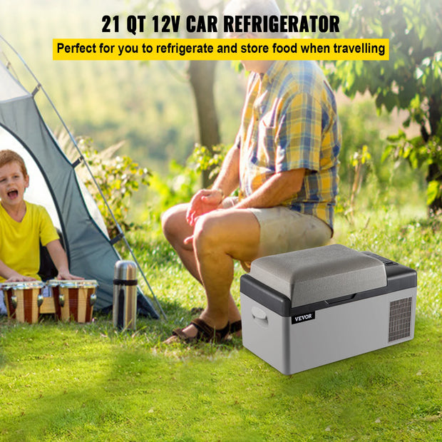 SucceBuy 20 L Portable Refrigerator Car Refrigerator Electric Compressor Cooler with 12/24v DC & 110-240v AC for Camping