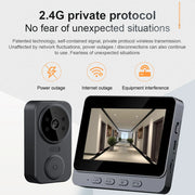 Digital Door Viewer 2.4G WiFi Automatic Sensing Home Digital Viewer IR Night Vision Smart Video Doorbell Camera Two-Way Intercom