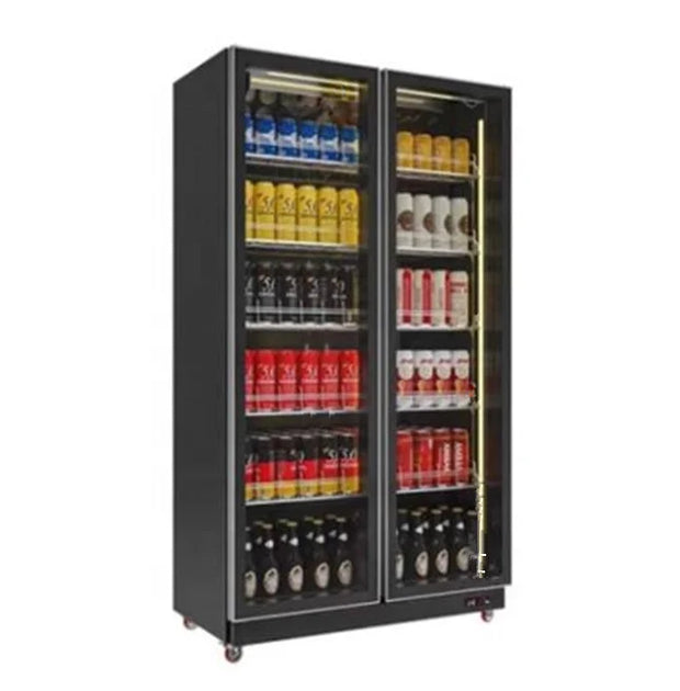 Good Price Glass Door Freezer Supermarket Wine Beverage Refrigerator for Cola Soda Cooler