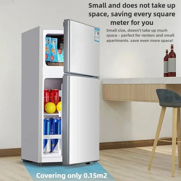 Household Small Refrigerator with Deep Freezers Rental Room Double Door Fridge Freezer First Level Energy Saving Refrigerator Z