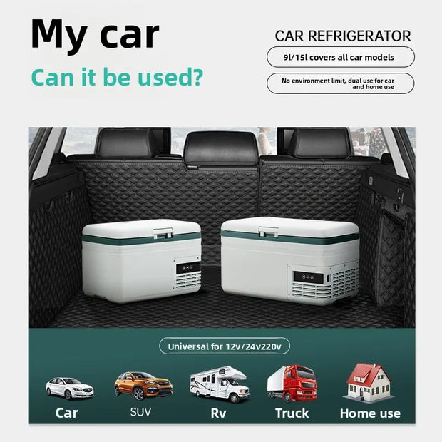 Car And Home Dual-purpose Freezer Compressor Refrigeration For 25 Years, New Camping Self-driving Small Refrigerator