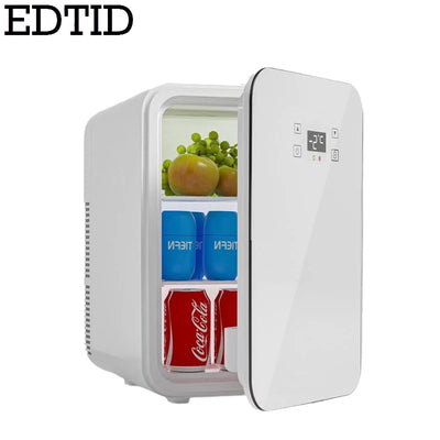 12V Car refrigerator Small Household Refrigeration Cabinet Car Home Dual-use Freezer Cosmetics refrigeration Box Mini Fridge 10L