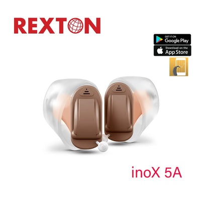 Rexton InoX 5A  Invisible ITC CIC Hearing Aid 8 Channels Digital Mobile Phone APP Program Fitting for People with Mild to Severe