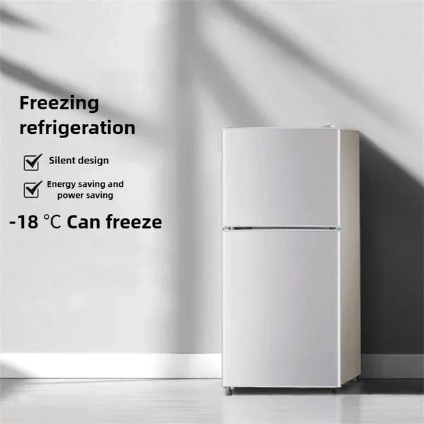 Household Frost free refrigerator Dormitory Rental room mini Fridge Freezer Double Door Two-chamber Refrigerator Home Appliance