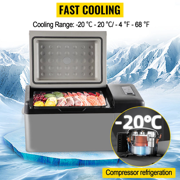 Sihao Car Mini Refrigerator Mini Fridge 15-55L Freezer Portable Compressor Cooler 12/24V DC 110-240V Ice Box for Camping