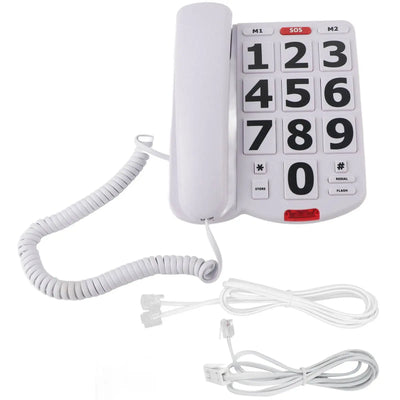 Universal Big Button Phone Wired Big Button Landline Phone with Easy to Read Big Buttons and Super Loud Ringtones for Elderly