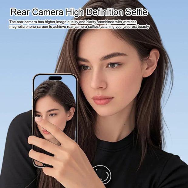 Phone Selfie Screen 4.02 Inch 1136x640 Resolution 2.4G 5G WiFi Wireless Remote Back Camera Display with Magnetic Ring