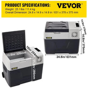 Sihao Car Mini Refrigerator Mini Fridge 15-55L Freezer Portable Compressor Cooler 12/24V DC 110-240V Ice Box for Camping