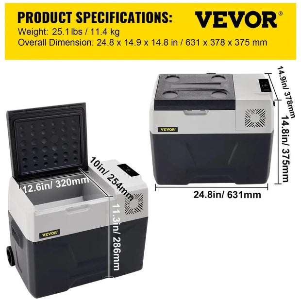 Sihao Car Mini Refrigerator Mini Fridge 15-55L Freezer Portable Compressor Cooler 12/24V DC 110-240V Ice Box for Camping