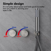 Matte Black Shower Faucet Set Bathroom Wall Mounted 2 Ways Embedded Box 10 Inches Rainfall Shower Concealed Bathroom System Set