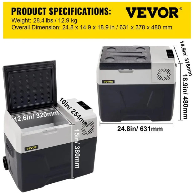 Sihao Car Mini Refrigerator Mini Fridge 15-55L Freezer Portable Compressor Cooler 12/24V DC 110-240V Ice Box for Camping