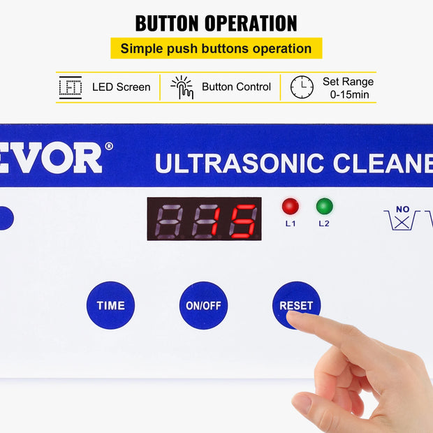 SucceBuy 800ml Ultrasonic Cleaner Portable Washing Machine 35W Mini Dishwasher Lave-Dishes Ultrasound Bath for Home Appliance