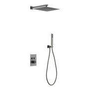 Digital Gunmetal gray white black Rain Shower Head Bathroom Brass Bath wall mounted Shower Set Wall Mounted faucet shower set