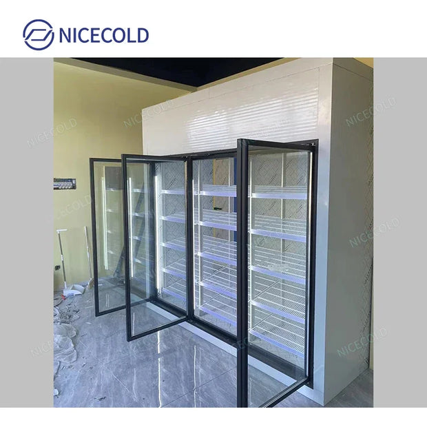 Supermarket Refrigerator Display Freezer Glass Door Electric Heating Glass Doors For Walk In Cooler