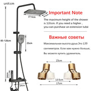 Piano Digital Shower Set Intelligent Brass Bathroom Faucets Hot Cold Waterfall Tap Rainfall Gray Shower System chuveiro