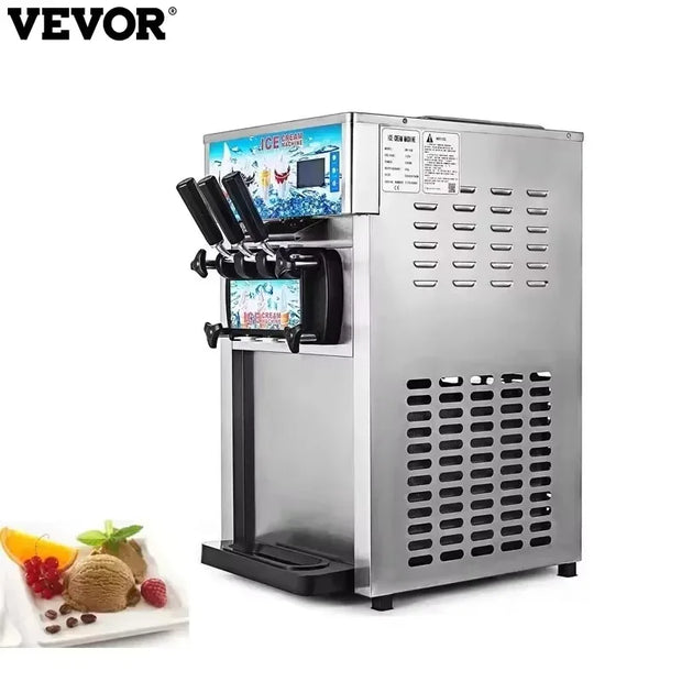 Sihao 18L/H 3-flavor Yogurt Maker Commercial Ice Cream freezer Machine  One-click Clean  LCD Display new soft ice cream machine