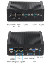 BEBEPC 2LAN4COM Mini PC with N2840/J2900 DDR3L RAM SSD Support RS232/485 WiFi with 6xUSB 1xHDMI Compact Computer for Industrial
