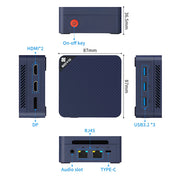 SOYO M4 Mini Mini PC Intel Twin Lake N150 Processor LPDDR5 12GB RAM 512GB ROM Windows 11 Pro WiFi 5 BT5.2 Desktop Computer