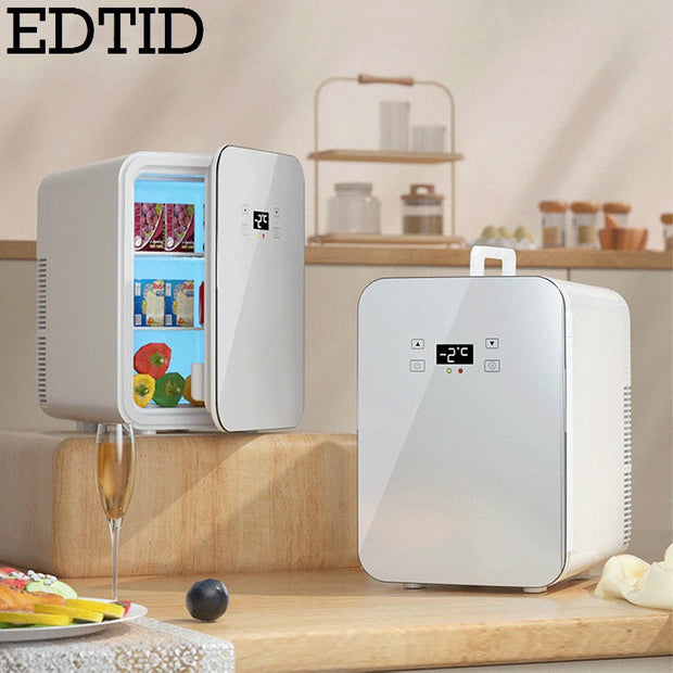 12V Car refrigerator Small Household Refrigeration Cabinet Car Home Dual-use Freezer Cosmetics refrigeration Box Mini Fridge 10L