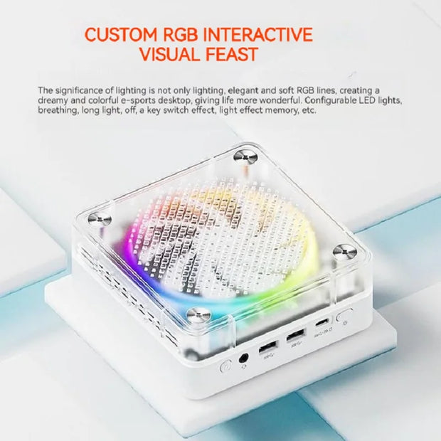FIREBAT MINIPC AMD R7-7735HS 6600H Mini Pc Colorful Gamer 16GB 512GB DDR5 RJ45 Desktop Gaming Computer BT5.2 WIFI6 M.2 2280 SSD