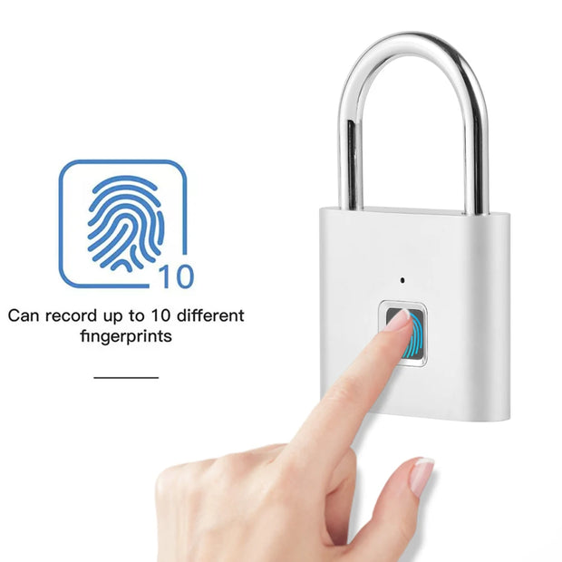Waterproof Fingerprint Lock Smart Biometric Fingerprint Keyless Door Lock Security Padlock for Luggage Case
