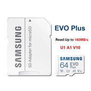 Samsung MicroSD 512GB 256GB 128GB 64GB Memory Card EVO Plus U3 V30 A2 Read Speed up to 130MB/s gaming console tablet memory card