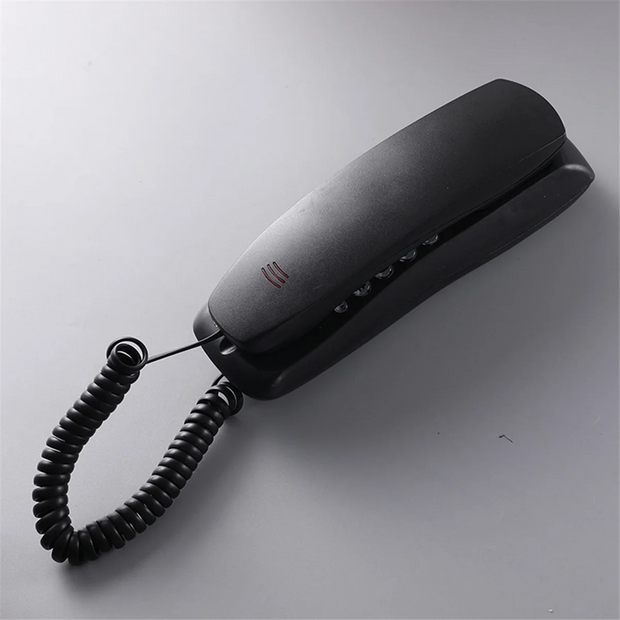 Wall Phone, Wired Phone, Landline Phone, Home Phone, Small Extension, Small Hang-Up Extension, Hotel Home Office Black