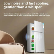 Household Frost free refrigerator Dormitory Rental room mini Fridge Freezer Double Door Two-chamber Refrigerator Home Appliance